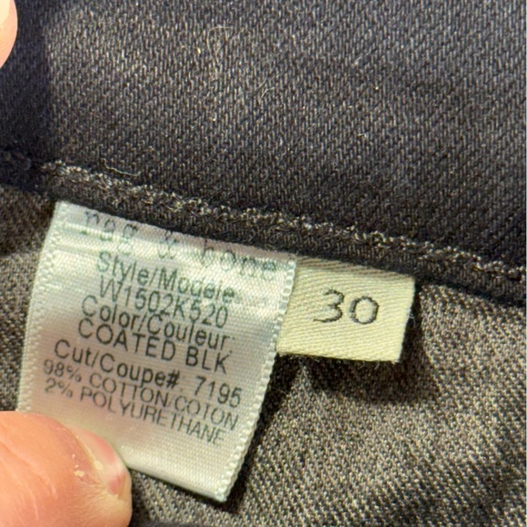 Rag & Bone Coated Black Skinny Jean Size 30. Cut 7195 - Picture 9 of 12